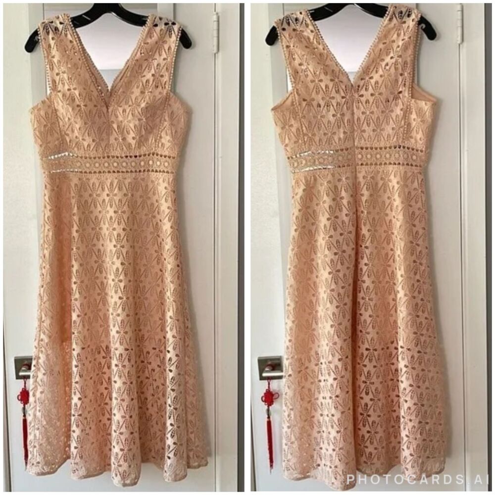 NWOT Sandro Bilali Guipure Lace Dress Women Size 2 - S/M - Picture 4 of 16